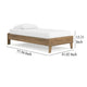 Ashley Deana Twin Platform Bed | Honey Brown Wood | Low Profile Tapered Legs BM327926