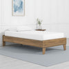 Ashley Deana Twin Platform Bed | Honey Brown Wood | Low Profile Tapered Legs