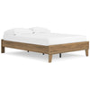 Ashley Deana Full Platform Bed | Honey Brown Wood | Low Profile Tapered Legs