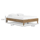 Ashley Deana Queen Platform Bed | Honey Brown Wood | Low Profile Tapered Legs BM327928