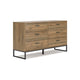 Ashley Deana Wide Dresser | 6 Drawers | Brown Wood | Black Metal Base | 59’’ BM327929