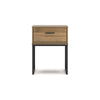 Ashley Deana Nightstand | 1 Drawer | Honey Brown Wood | Black Metal | 26’’ BM327931