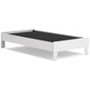 Ashley Alli Twin Size Platform Bed | Modern Matte White Wood | Low Profile BM327932
