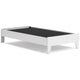 Ashley Alli Twin Size Platform Bed | Modern Matte White Wood | Low Profile BM327932