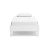Ashley Alli Twin Size Platform Bed | Modern Matte White Wood | Low Profile BM327932