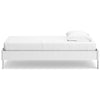 Ashley Alli Twin Size Platform Bed | Modern Matte White Wood | Low Profile BM327932