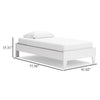 Ashley Alli Twin Size Platform Bed | Modern Matte White Wood | Low Profile BM327932