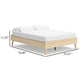 Ashley Abis Full Platform Bed | Natural Brown Wood | Low Profile Tapered Legs BM327938