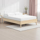 Ashley Abis Full Platform Bed | Natural Brown Wood | Low Profile Tapered Legs