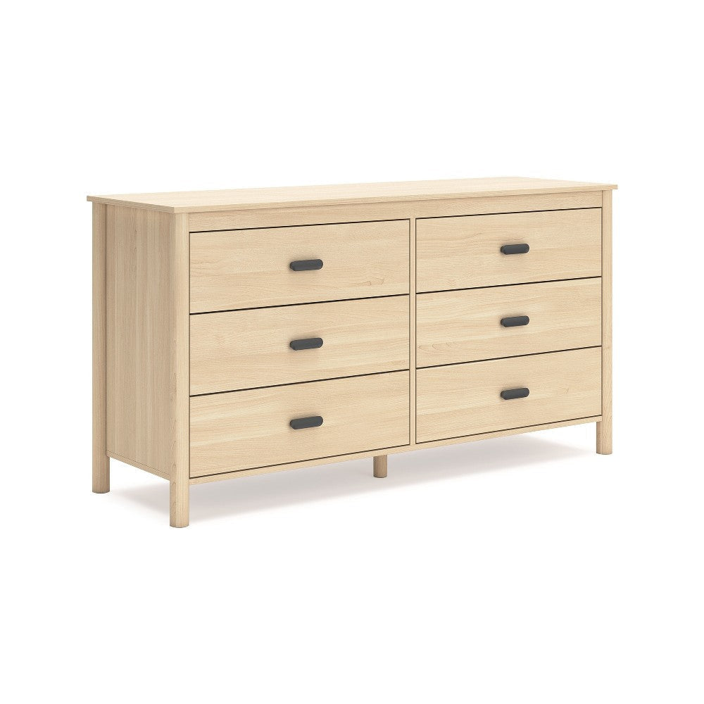 Ashley Abis Wide Dresser | 6 Drawers | Metal Handles | Natural Brown | 62’’ BM327940