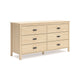 Ashley Abis Wide Dresser | 6 Drawers | Metal Handles | Natural Brown | 62’’ BM327940