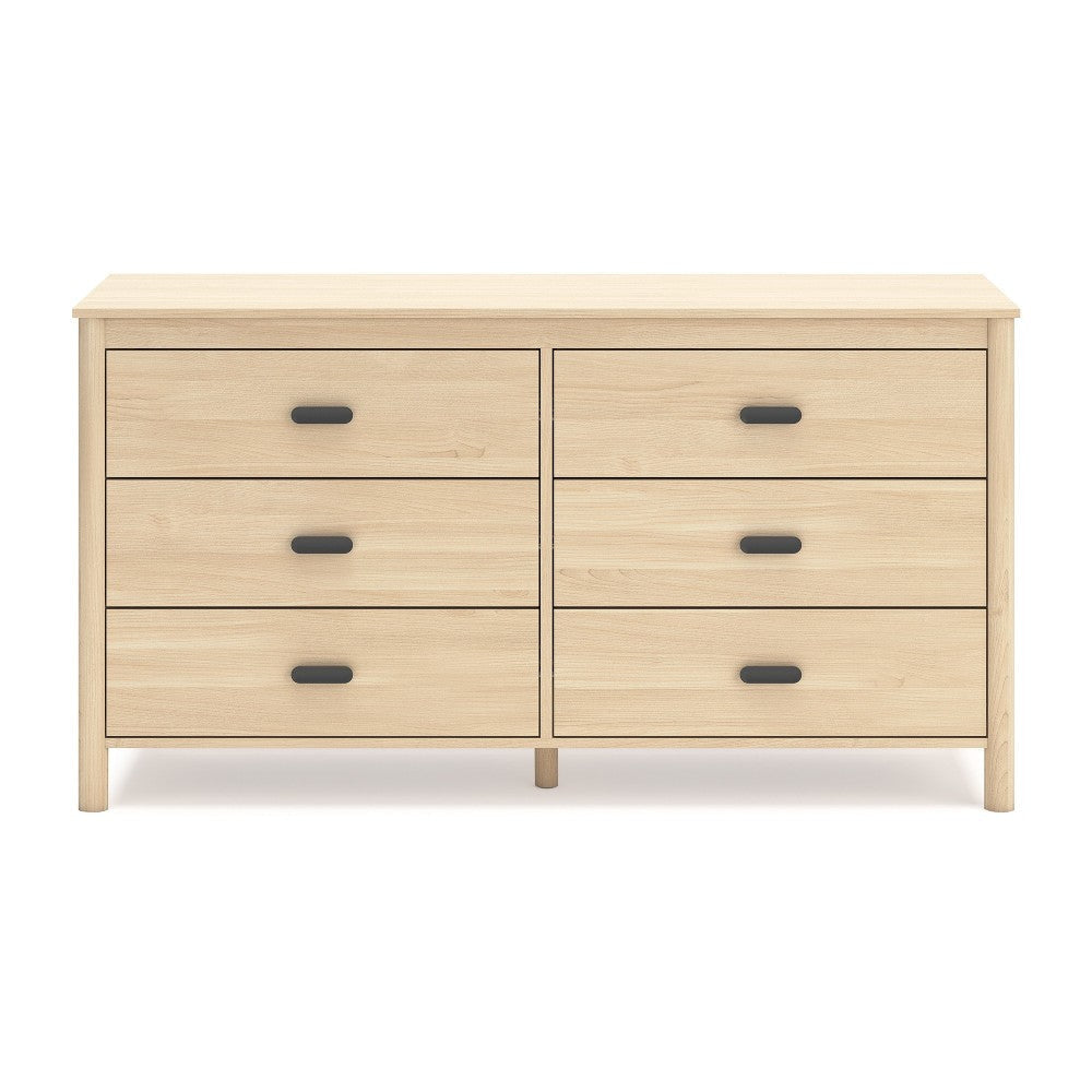 Ashley Abis Wide Dresser | 6 Drawers | Metal Handles | Natural Brown | 62’’ BM327940