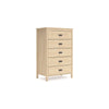 Ashley Abis Tall Dresser Chest | 5 Drawers | Natural Brown Wood | Black | 50"
