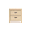 Ashley Abis Nightstand | 2 Drawers | Natural Brown Wood | Black Handles | 24’’ BM327942