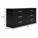 Ashley Finny Wide Dresser | 6 Drawers | Matte Black | Silver Metal | 59’’ BM327943