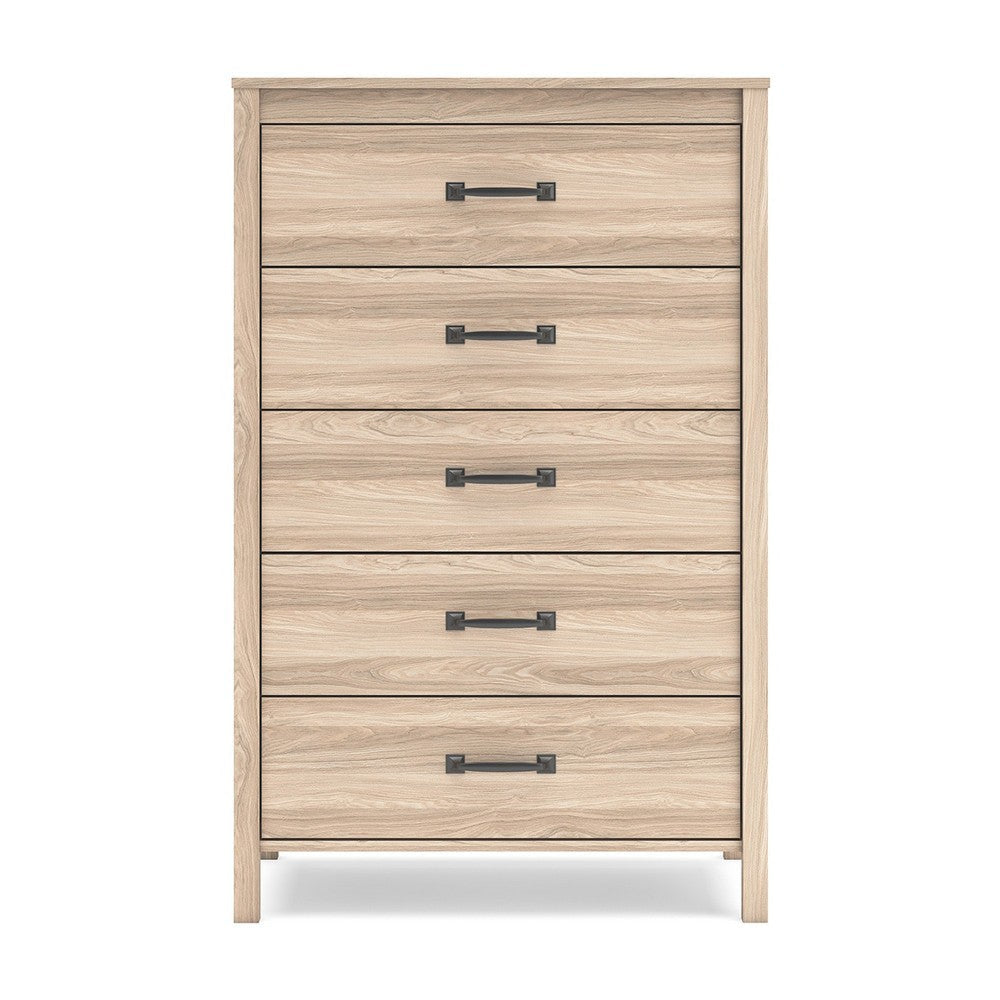 Ashley Bette Tall Dresser Chest | 5 Drawers | Light Oak Brown Finish | 60’’ BM327952