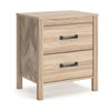 Ashley Bette Nightstand | 2 Drawers | Light Oak Brown Wood Finish | 24’’ BM327953