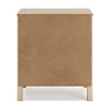 Ashley Bette Nightstand | 2 Drawers | Light Oak Brown Wood Finish | 24’’ BM327953