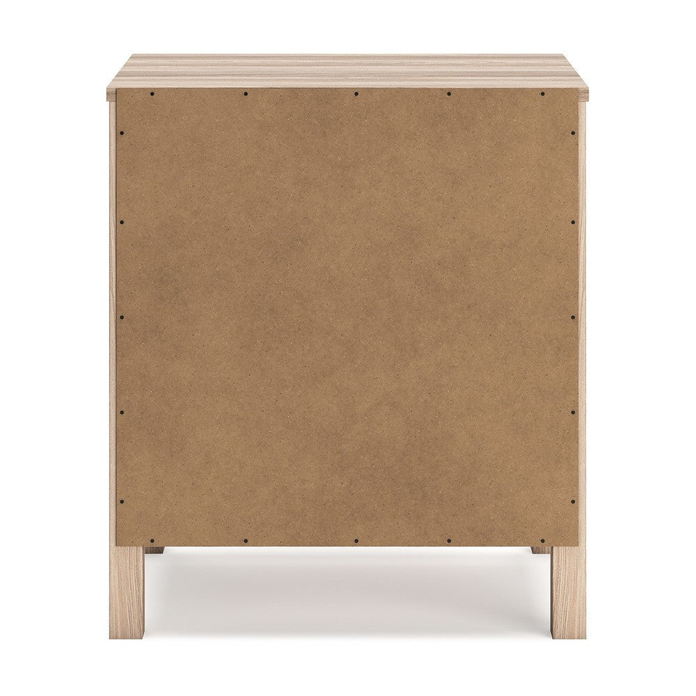 Ashley Bette Nightstand | 2 Drawers | Light Oak Brown Wood Finish | 24’’ BM327953
