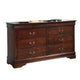 Ashley Deyr Wide Dresser | 6 Drawers | Bronze | Louis Philippe Molding Brown BM327957