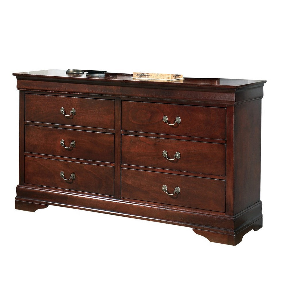 Ashley Deyr Wide Dresser | 6 Drawers | Bronze | Louis Philippe Molding Brown BM327957