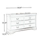 Ashley Deyr Wide Dresser | 6 Drawers | Bronze | Louis Philippe Molding Brown BM327957