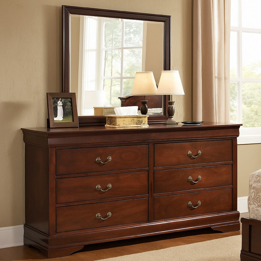 Ashley Deyr Wide Dresser | 6 Drawers | Bronze | Louis Philippe Molding Brown BM327957