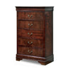 Ashley Deyr Tall Dresser Chest | 5 Drawers | Louis Philippe Molding Brown BM327958