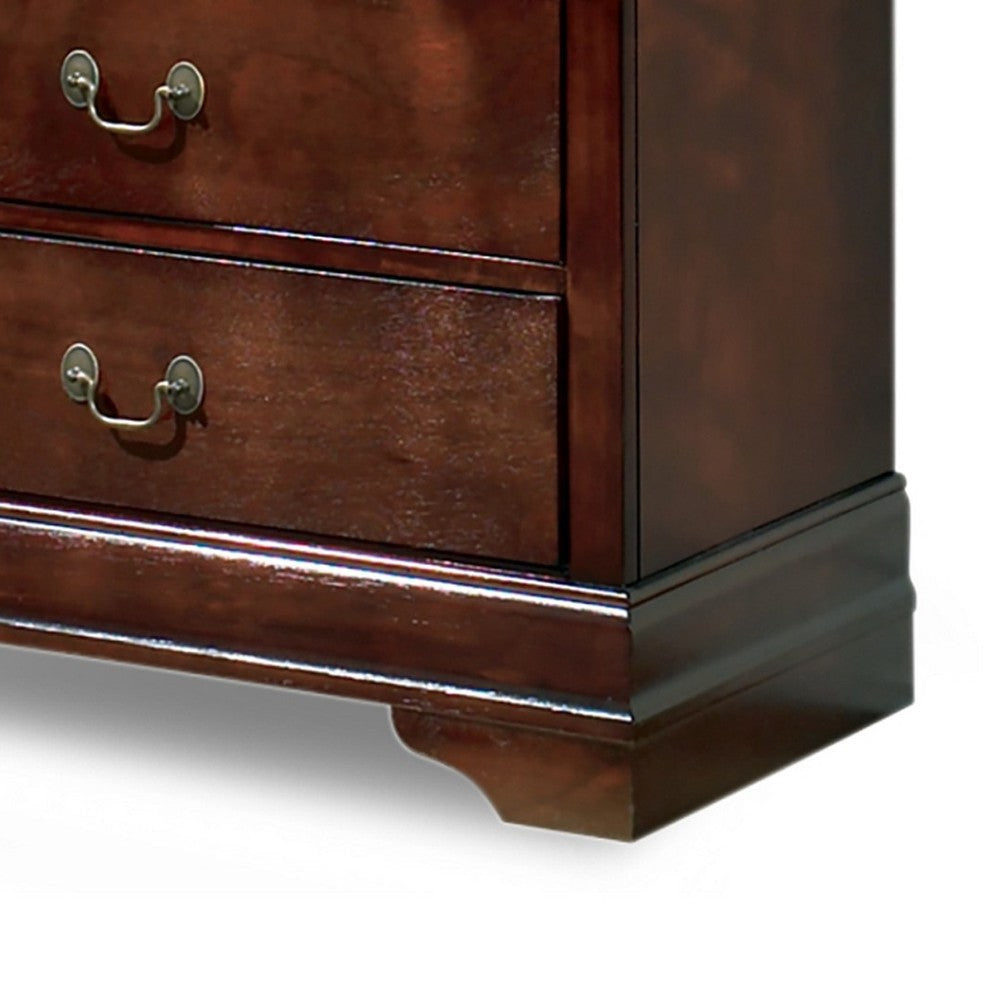 Ashley Deyr Tall Dresser Chest | 5 Drawers | Louis Philippe Molding Brown BM327958