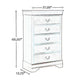 Ashley Deyr Tall Dresser Chest | 5 Drawers | Louis Philippe Molding Brown BM327958