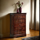 Ashley Deyr Tall Dresser Chest | 5 Drawers | Louis Philippe Molding Brown