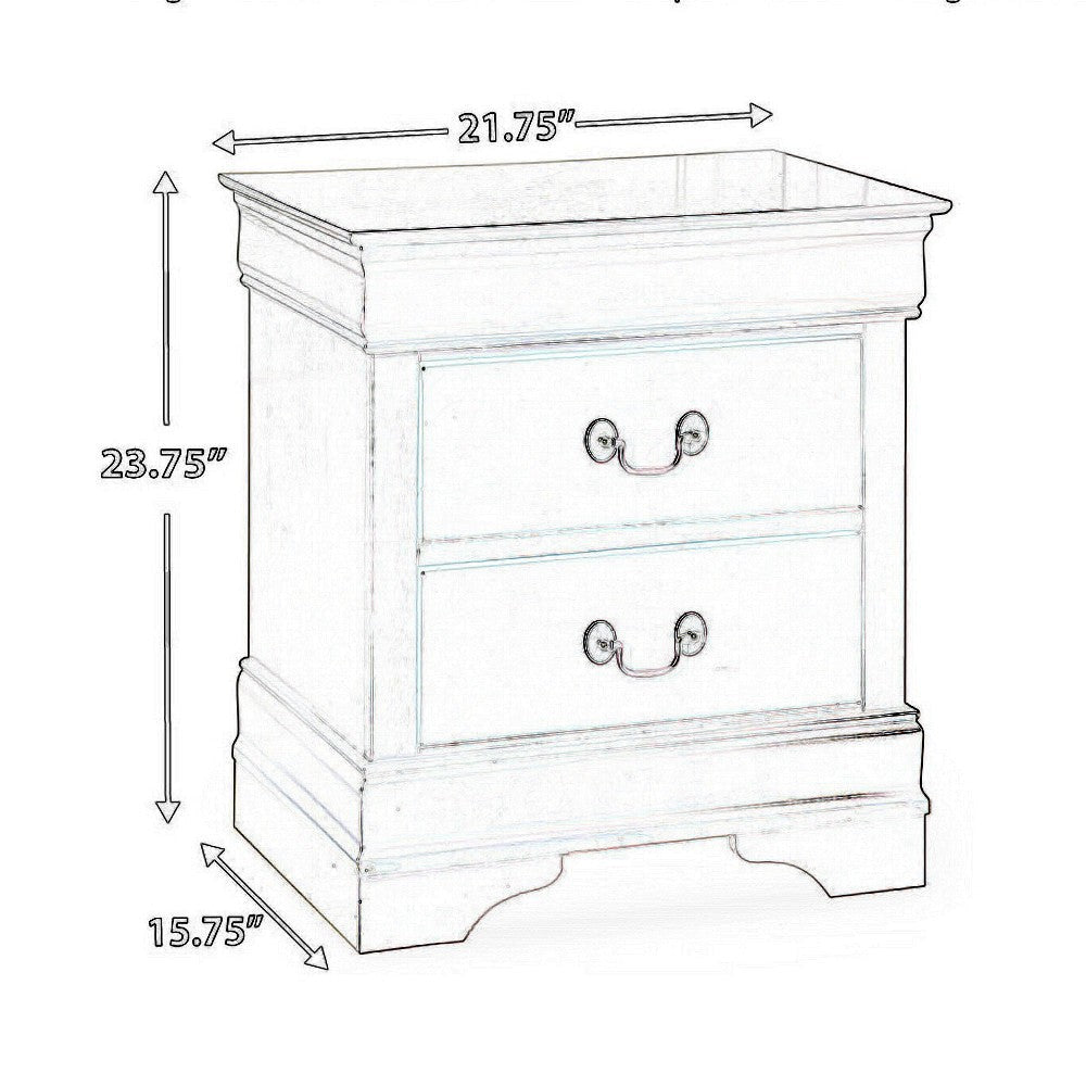 Ashley Deyr Nightstand | 2 Drawers | Bronze | Louis Philippe Molding Brown BM327959