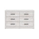 Ashley Cany Wide Dresser | 6 Drawers with Black Handles | Vintage Whitewash BM327960