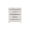 Ashley Cany Nightstand | 2 Drawers with Black Handles | Vintage Whitewash BM327962