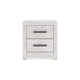 Ashley Cany Nightstand | 2 Drawers with Black Handles | Vintage Whitewash BM327962