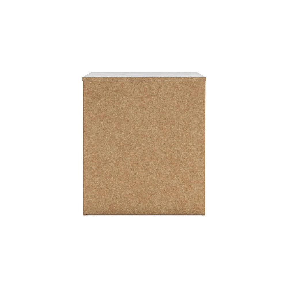 Ashley Cany Nightstand | 2 Drawers with Black Handles | Vintage Whitewash BM327962