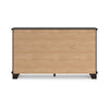 Ashley Teno Wide Dresser | 7 Drawer Nickel Handles | Dark Brown Solid Wood BM327963