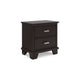 Ashley Teno Nightstand | 2 Drawers | Nickel Handles | Dark Brown Solid Wood BM327965