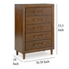 Ashley Jeyn Tall Dresser Chest | 5 Drawer | Traditional Dark Brown Solid Wood BM327967