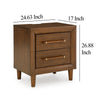 Ashley Jeyn Nightstand | 2 Drawers | Traditional Dark Brown Solid Hardwood BM327968