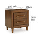 Ashley Jeyn Nightstand | 2 Drawers | Traditional Dark Brown Solid Hardwood BM327968