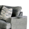 Lewis Loveseat with 2 Accent Pillows 67 Inch Gray Fabric