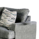 Lewis Loveseat with 2 Accent Pillows 67 Inch Gray Fabric