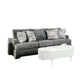 Lewis Sofa with 4 Accent Pillows 92 Inch Gray Polyester BM327991