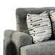 Lewis Sofa with 4 Accent Pillows 92 Inch Gray Polyester BM327991