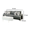 Lewis Sofa with 4 Accent Pillows 92 Inch Gray Polyester BM327991