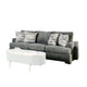 Lewis Sofa with 4 Accent Pillows, 92 Inch , Gray Polyester