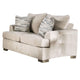 Lewis Loveseat with 2 Accent PIllows 67 Inch Cream Fabric