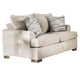 Lewis Loveseat with 2 Accent PIllows, 67 Inch, Cream Fabric