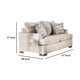 Lewis Loveseat with 2 Accent PIllows 67 Inch Cream Fabric